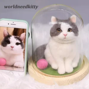 Wool felt doll 12cm unique artwork Customized